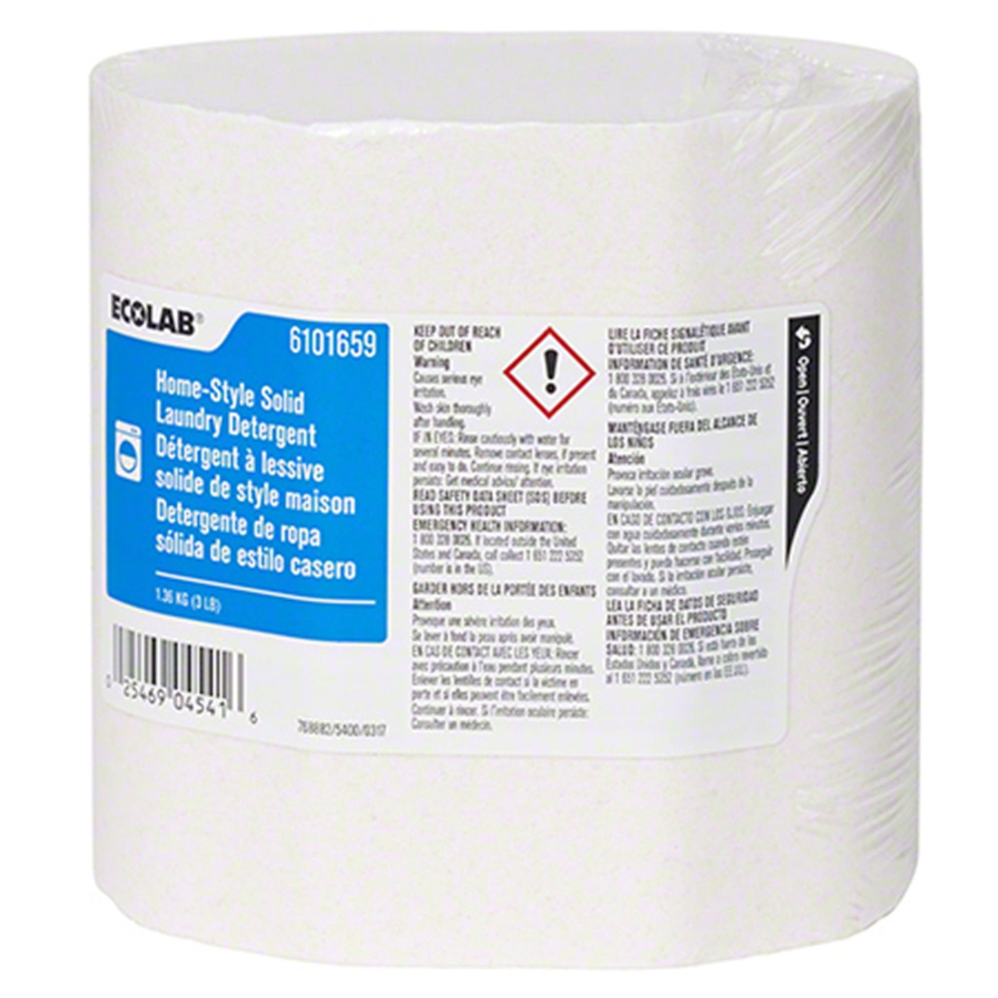Ecolab® Home-Style Laundry Detergent 3 lbs. Dispenser Refill Pack Solid Scented (1081104_CS)