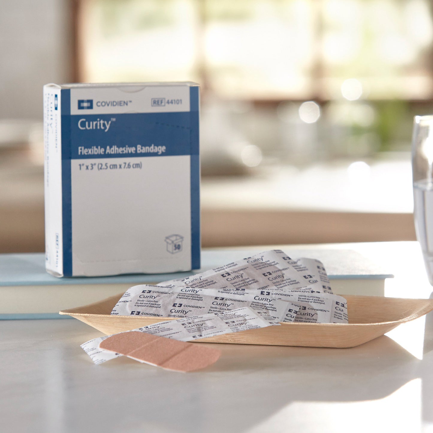 Curity™ Adhesive Strip 1 X 3 Inch Fabric Rectangle Tan Sterile (731917_CS)