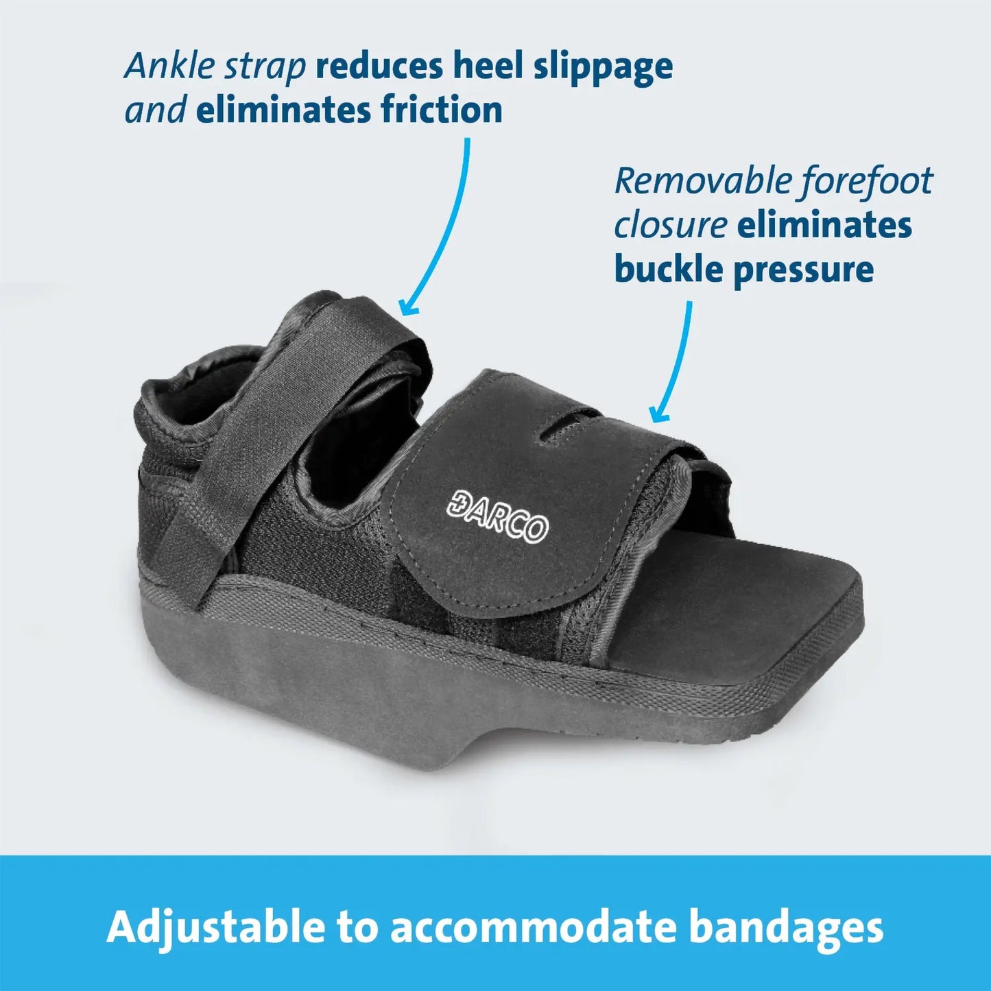 Darco® OrthoWedge™ Post-Op Shoe X-Large Male Black (683890_EA)