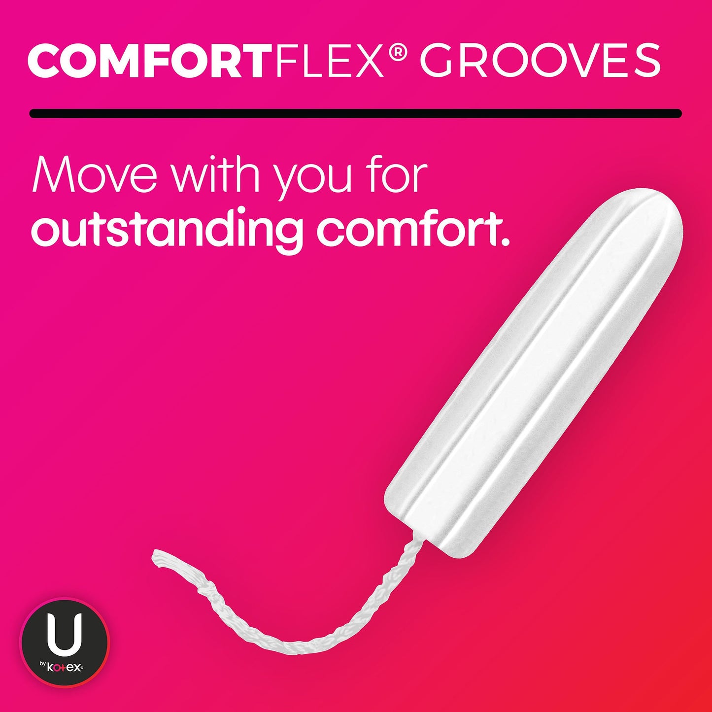 U by Kotex® Click® Tampon Super Plus Absorbency Plastic Applicator Individually Wrapped (1184200_CS)