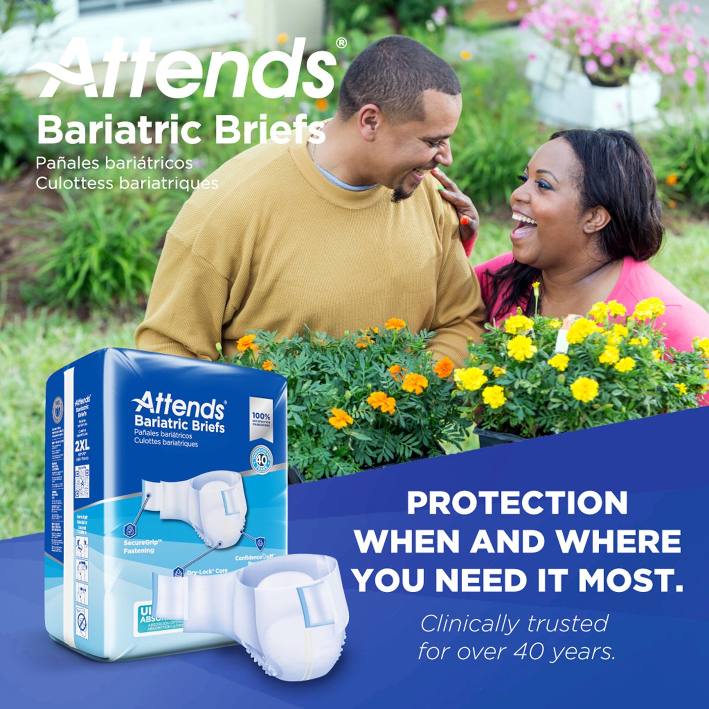 Attends® Bariatric Unisex Adult Incontinence Brief 2X-Large Disposable Heavy Absorbency (950227_BG)