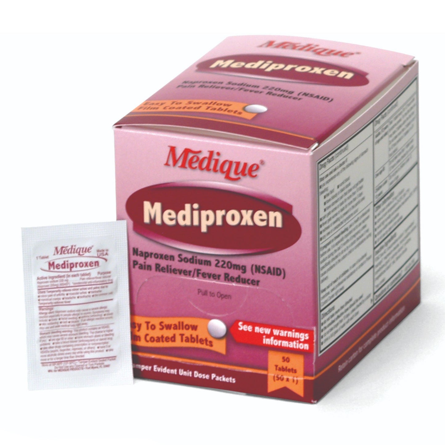 Mediproxen Pain Relief 220 mg Strength Naproxen Sodium Tablet 50 per Box (787655_BX)