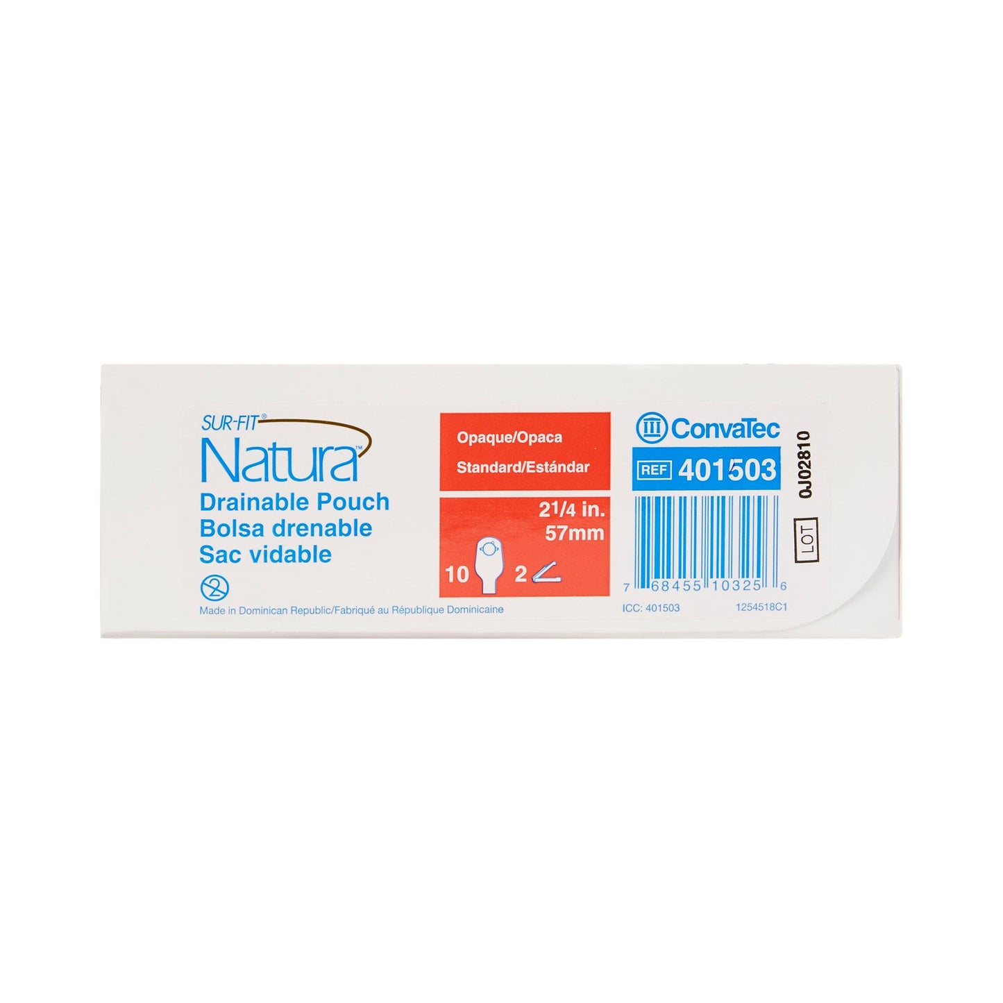 Sur-Fit Natura® Colostomy Pouch Two-Piece System 12 Inch Length Drainable (325417_BX)