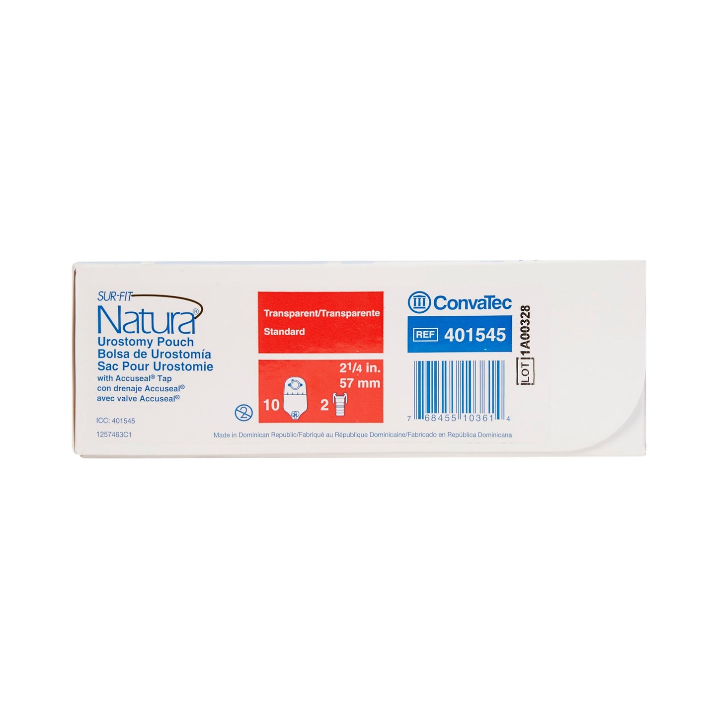 Sur-Fit Natura® Urostomy Pouch Two-Piece System 10 Inch Length Drainable (325435_BX)