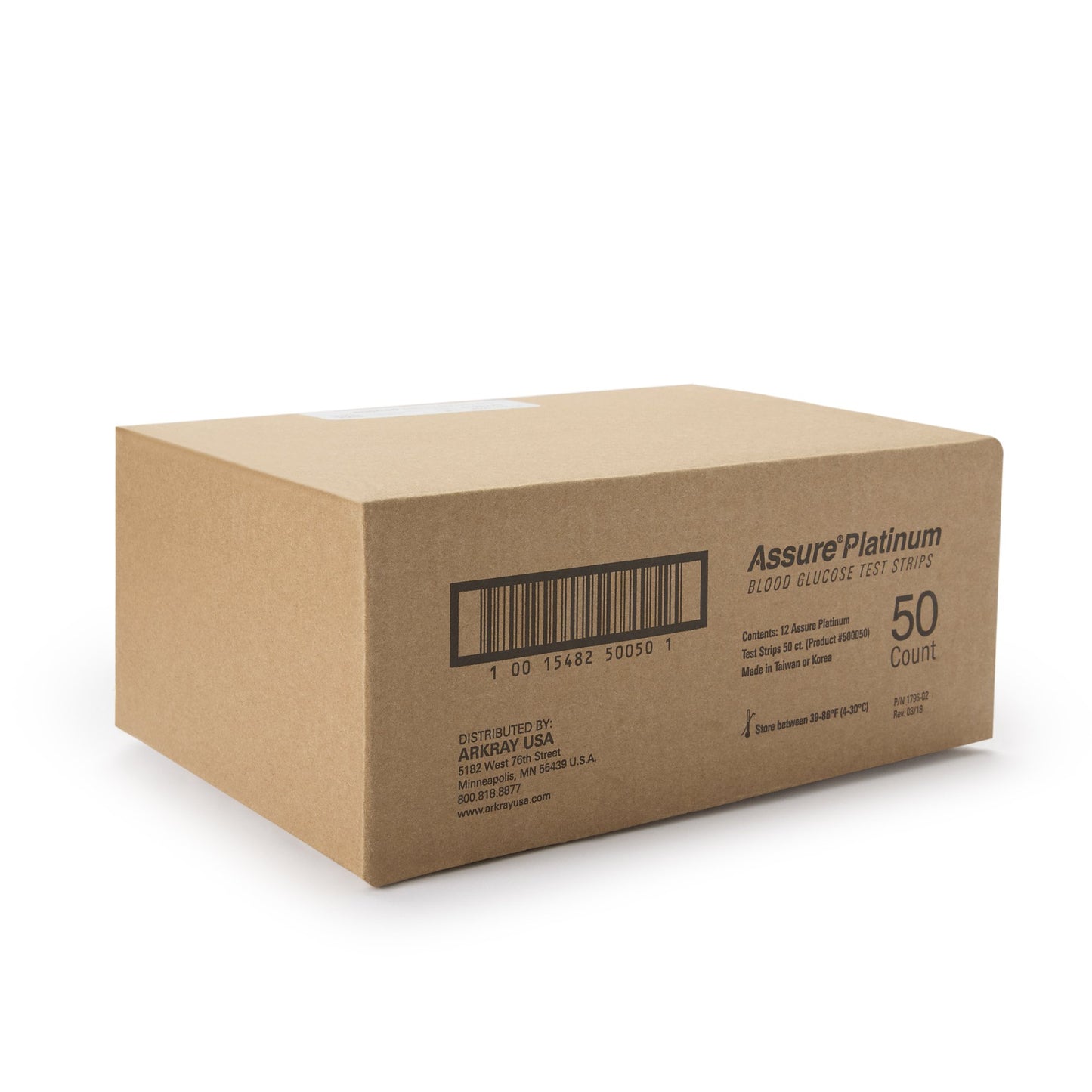 Assure® Platinum Blood Glucose Test Strips 50 Strips per Pack (718282_BX)