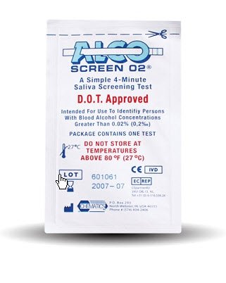 Alco-Screen 02® Drugs of Abuse Test Kit Alcohol Screen 24 Tests CLIA Waived (916729_BX)