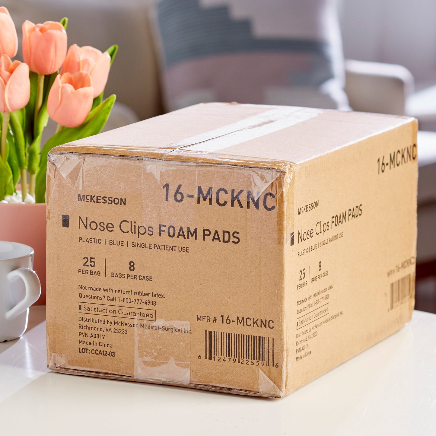 McKesson Nose Clip Foam, Disposable, Blue Plastic For Spirometer (1088134_CS)