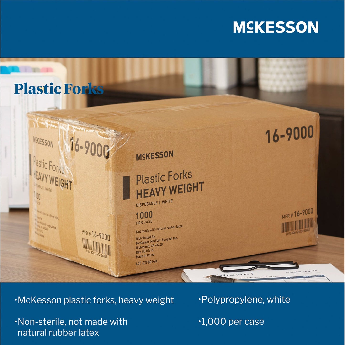 McKesson Fork Heavy Weight White Polypropylene (959242_CS)