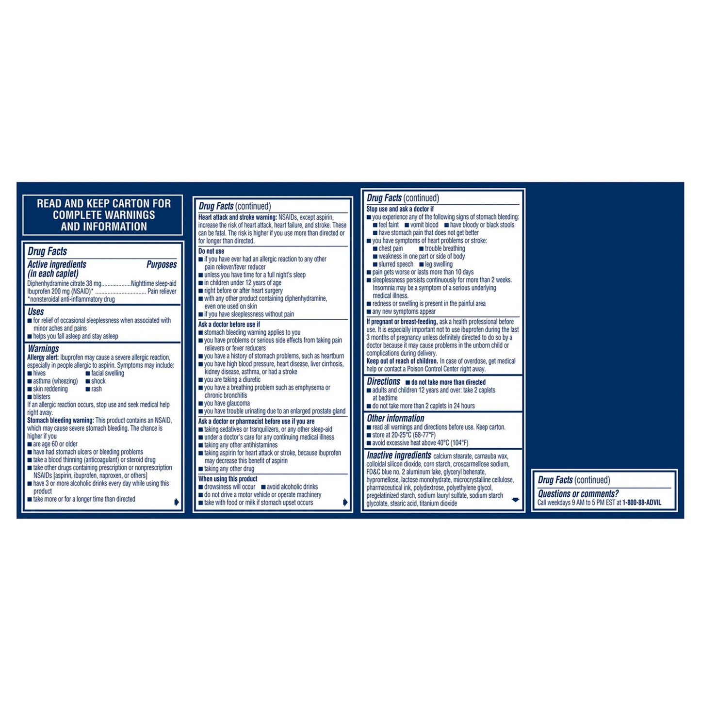 Advil® PM Night Time Pain Relief 200 mg - 38 mg Strength Ibuprofen Capsule (1230529_BT)