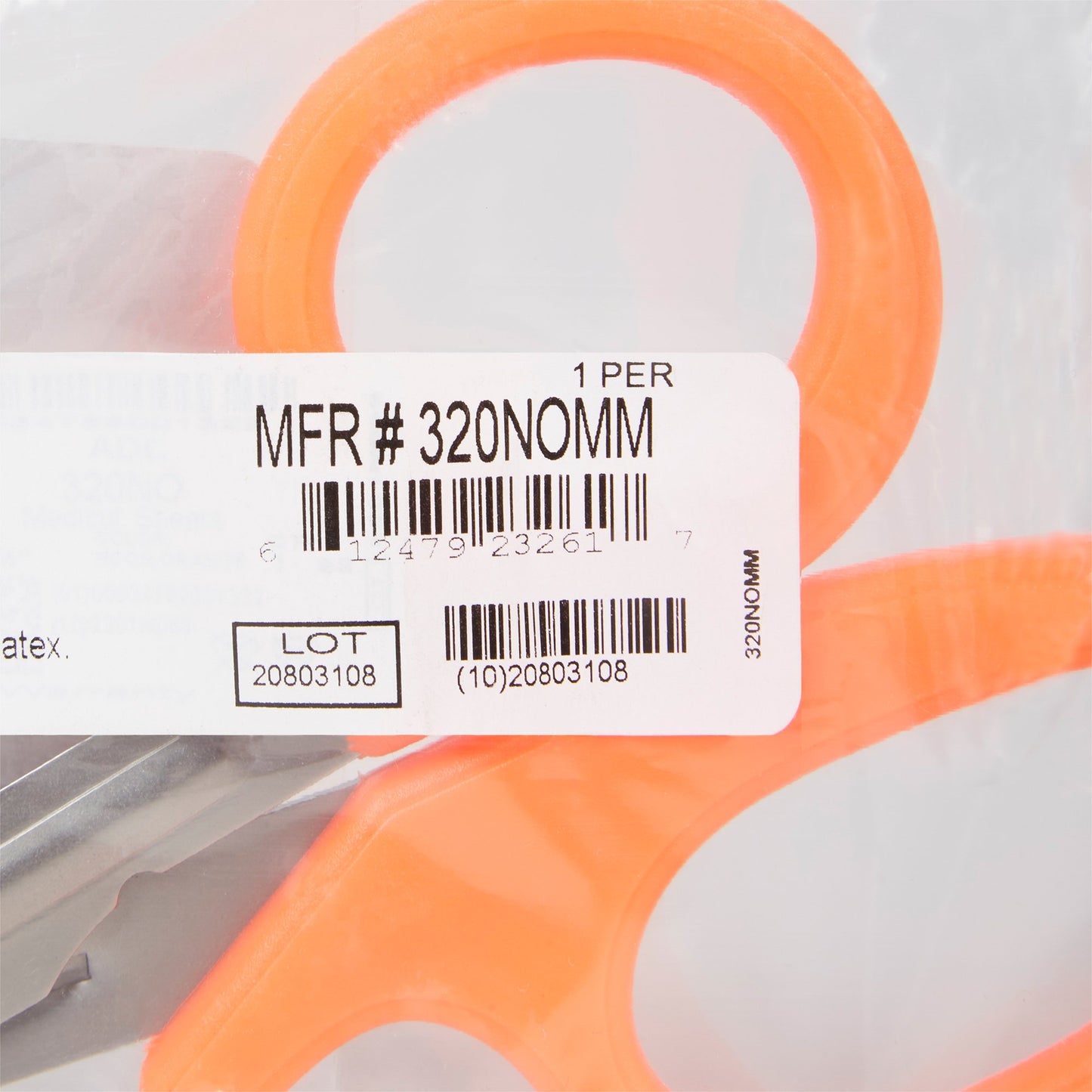 McKesson Medicut™ Trauma Shears Orange 7-1/4 Inch Length Medical Grade Stainless Steel NonSterile Finger Ring Handle Blunt Tip / Blunt Tip (1089414_EA)