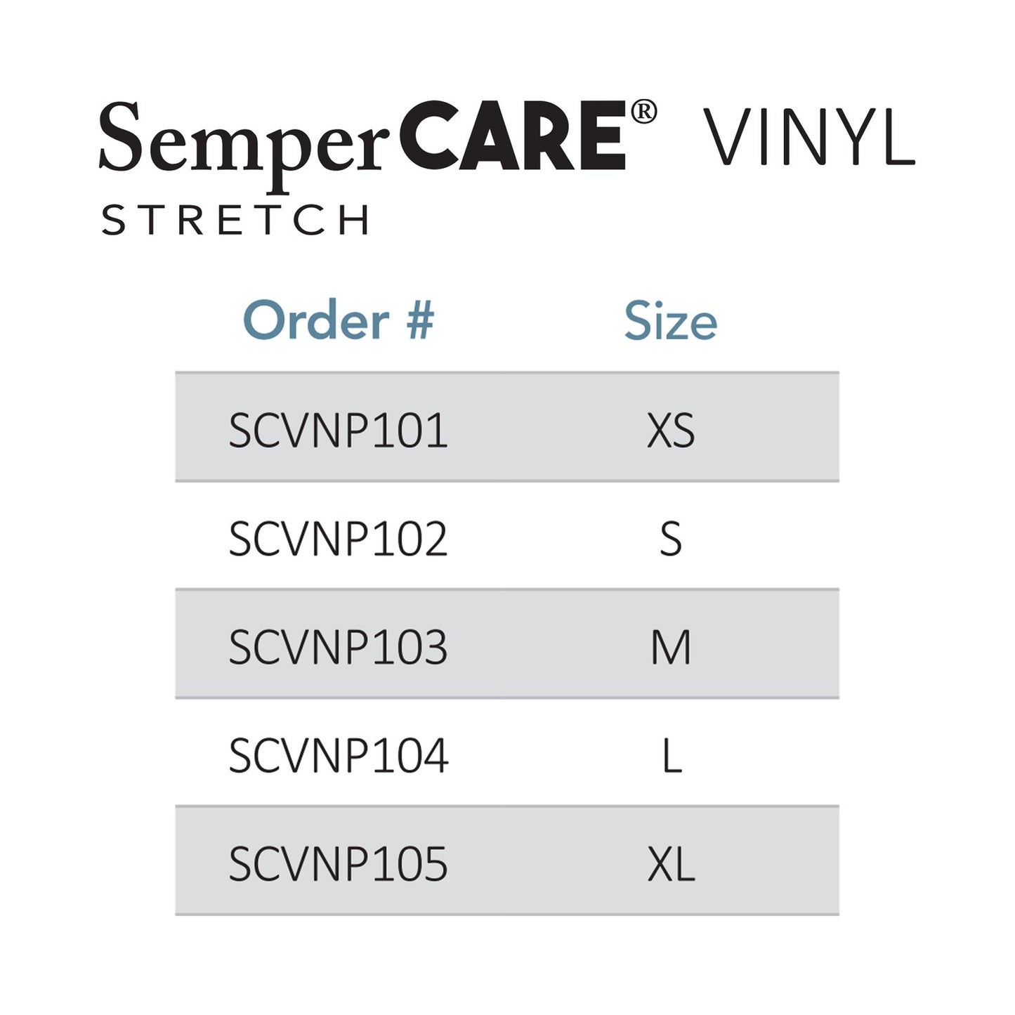 SemperCare® Vinyl Exam Glove Medium NonSterile Stretch Vinyl Standard Cuff Length Smooth Ivory Not Rated (403580_BX)