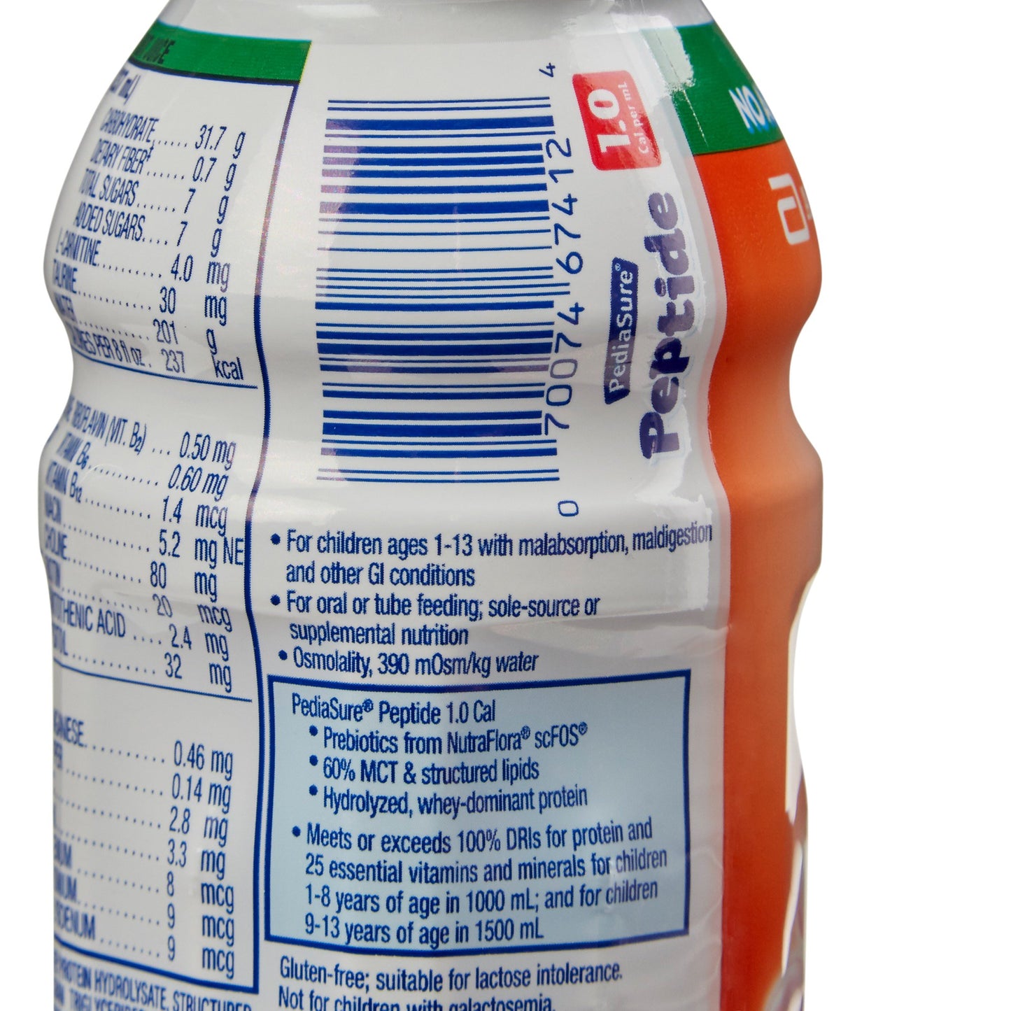 PediaSure® Peptide 1.0 Cal Pediatric Oral Supplement Strawberry Flavor 8 oz. Bottle Liquid Peptide Malabsorption / Maldigestion (1143668_CS)