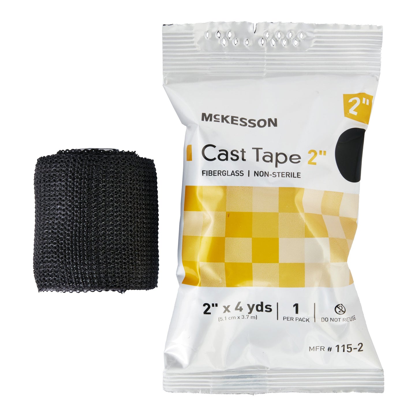 McKesson Cast Tape 2 Inch X 12 Foot Fiberglass Black (733684_BX)