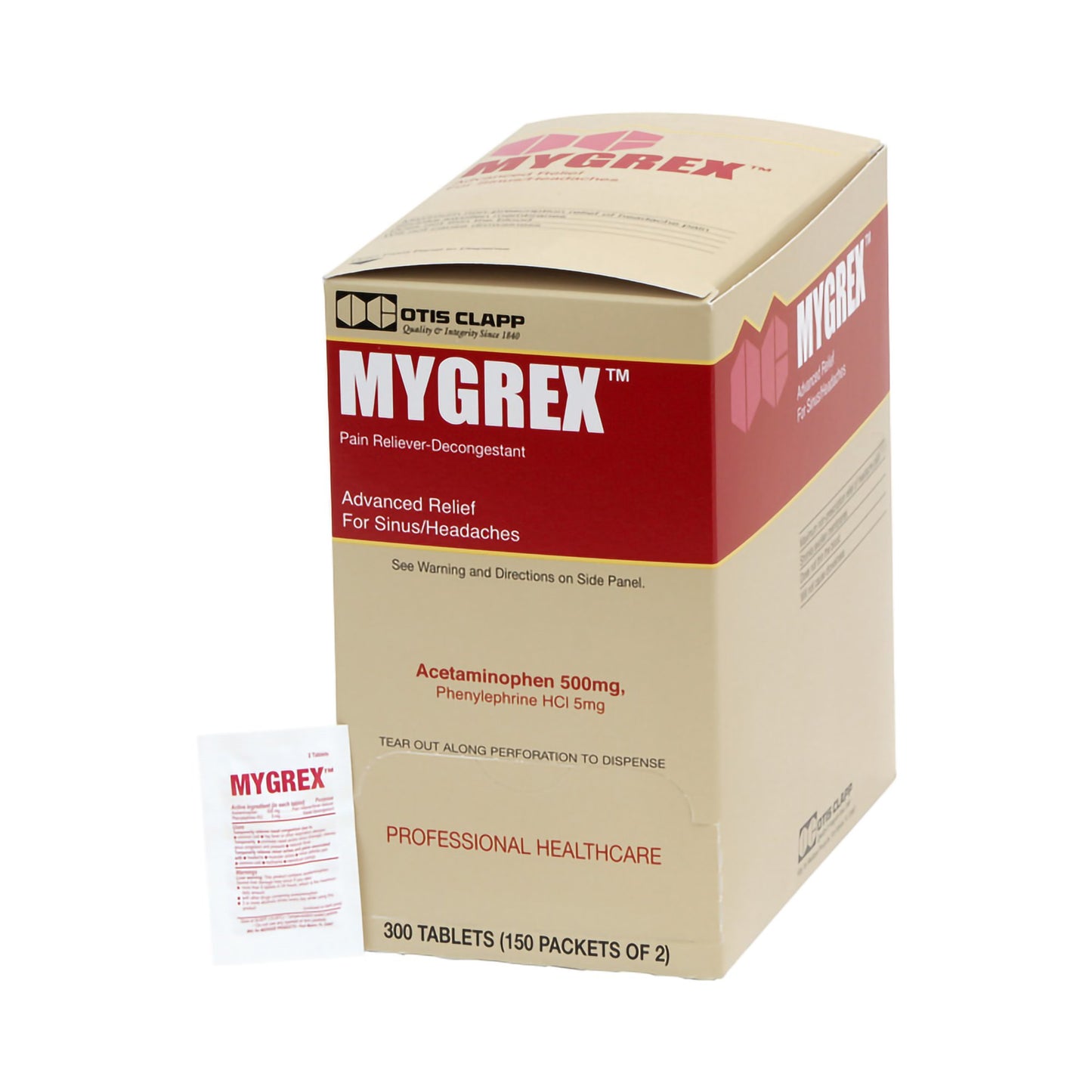 Mygrex™ Cold and Sinus Relief 500 mg - 5 mg Strength Tablet 300 per Box (794674_BX)