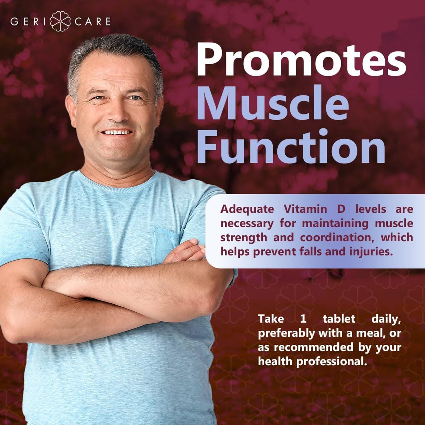 Geri-Care® Vitamin Supplement Vitamin D3 1,000 IU Strength Tablet 100 per Bottle (866980_BT)