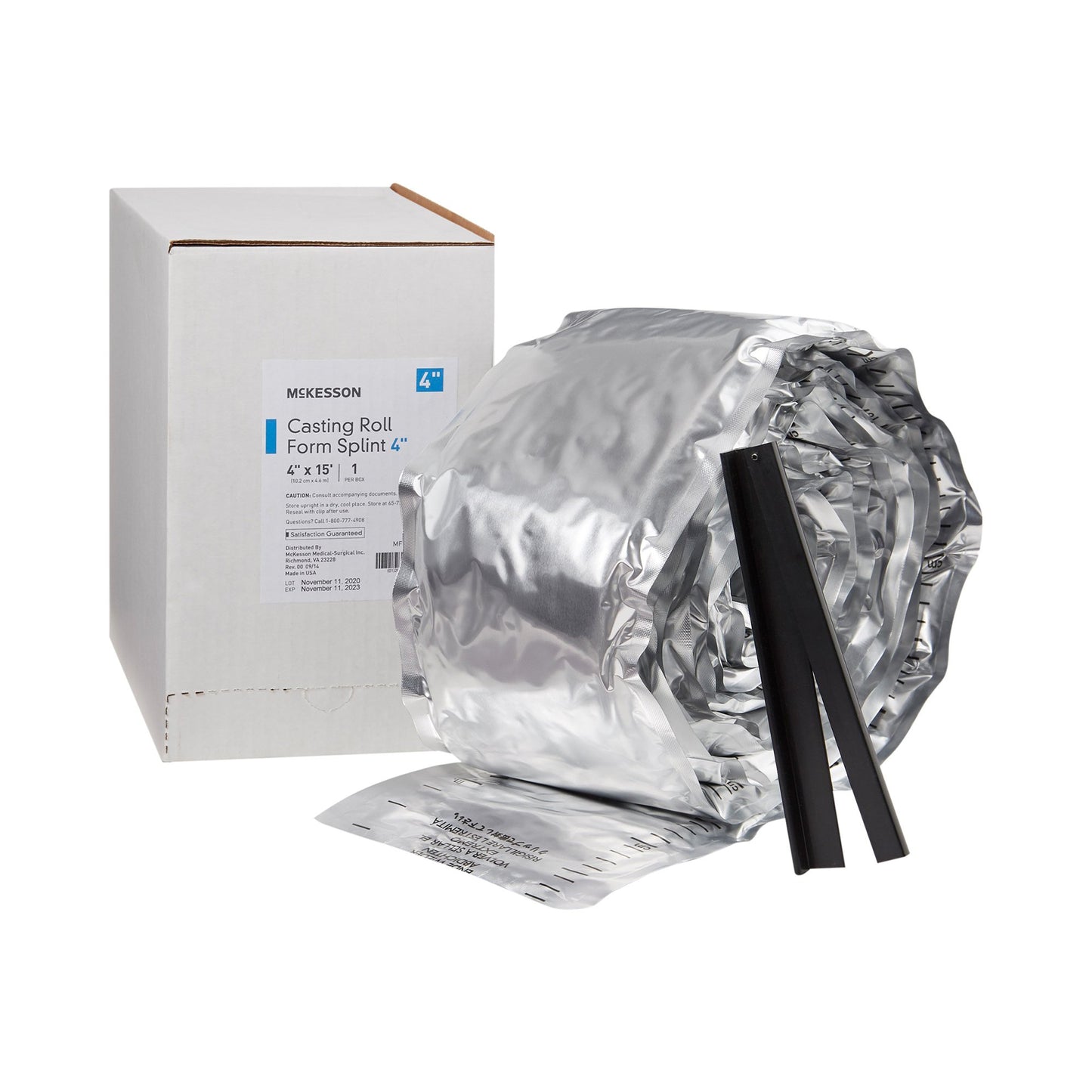 McKesson Padded Splint Roll 4 Inch X 15 Foot Fiberglass White (862508_CS)