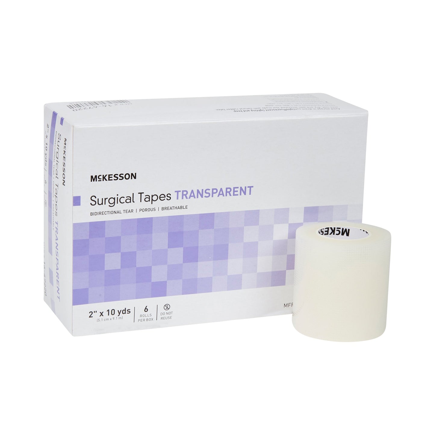 McKesson Medical Tape Transparent 2 Inch X 10 Yard Plastic NonSterile (455538_CS)