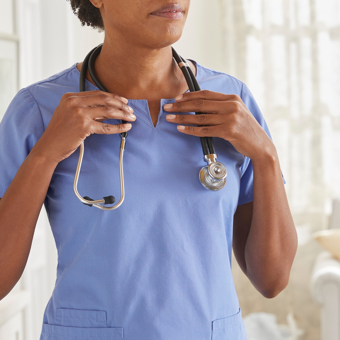 McKesson LUMEON™ Sprague Stethoscope Black 2-Tube 22 Inch Tube Double Sided Chestpiece (363729_EA)