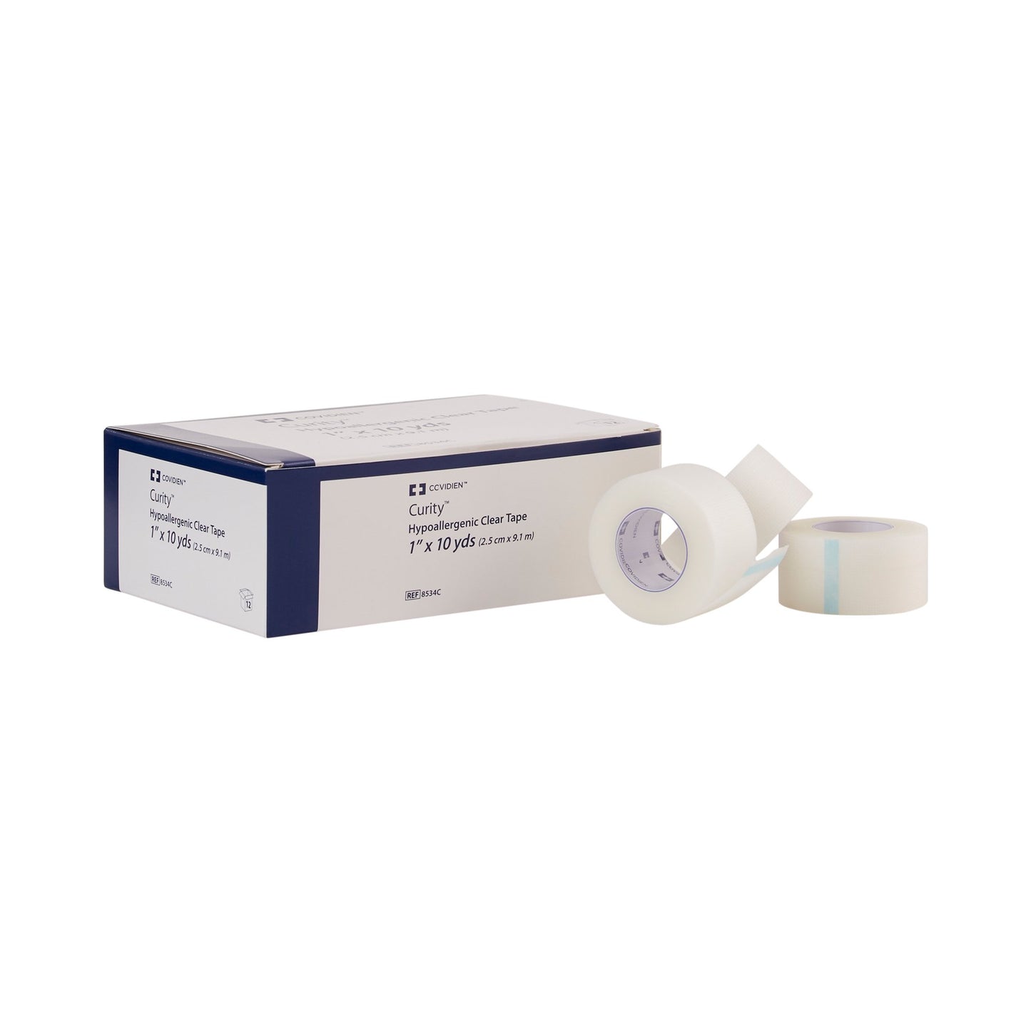 Kendall™ Hypoallergenic Clear Hypoallergenic Medical Tape Transparent 1 Inch X 10 Yard Plastic NonSterile (696192_EA)