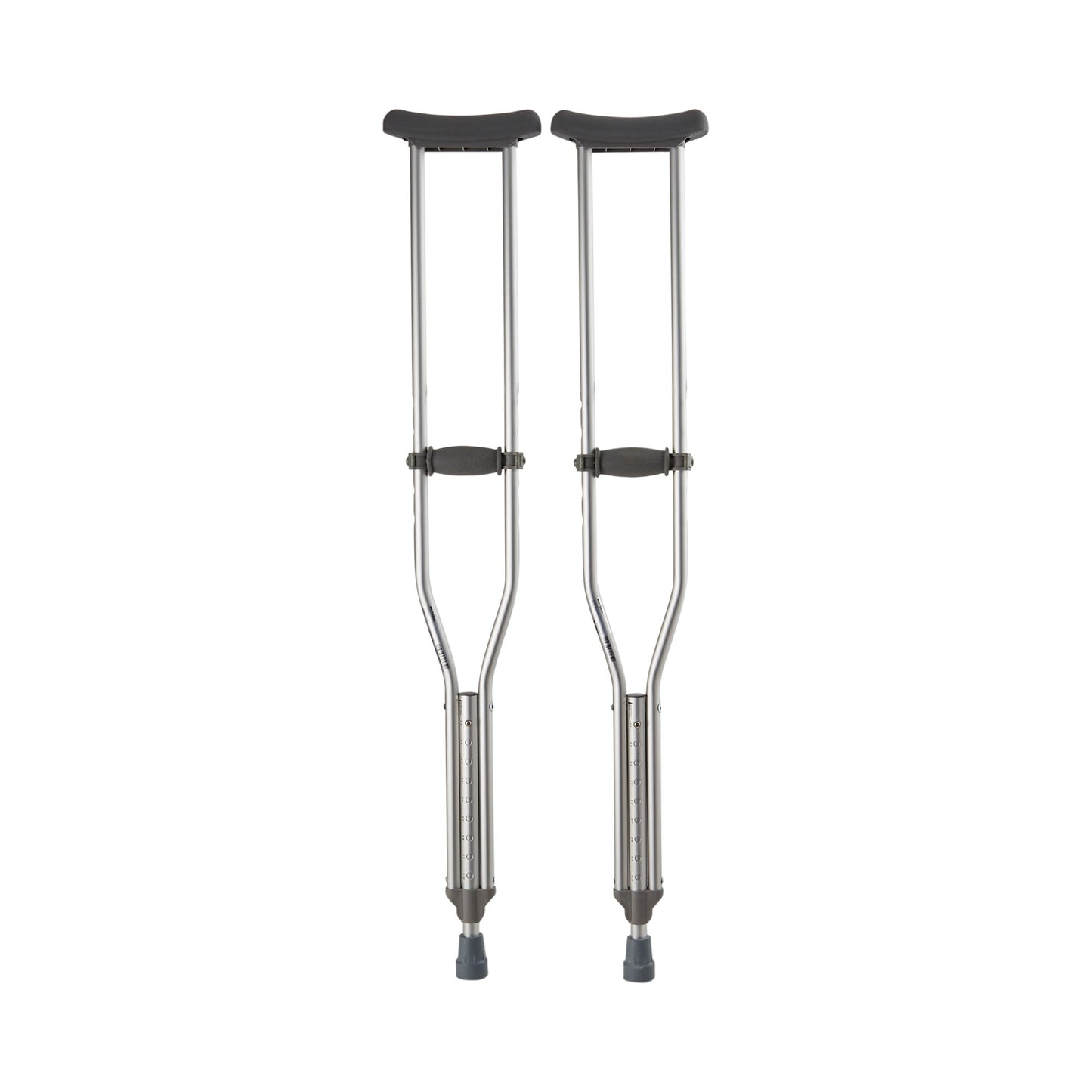 McKesson Underarm Crutches Adult 5 Foot 2 Inch to 5 Foot 10 Inch User Height Aluminum Frame 350 lbs. Weight Capacity (1065230_CS)