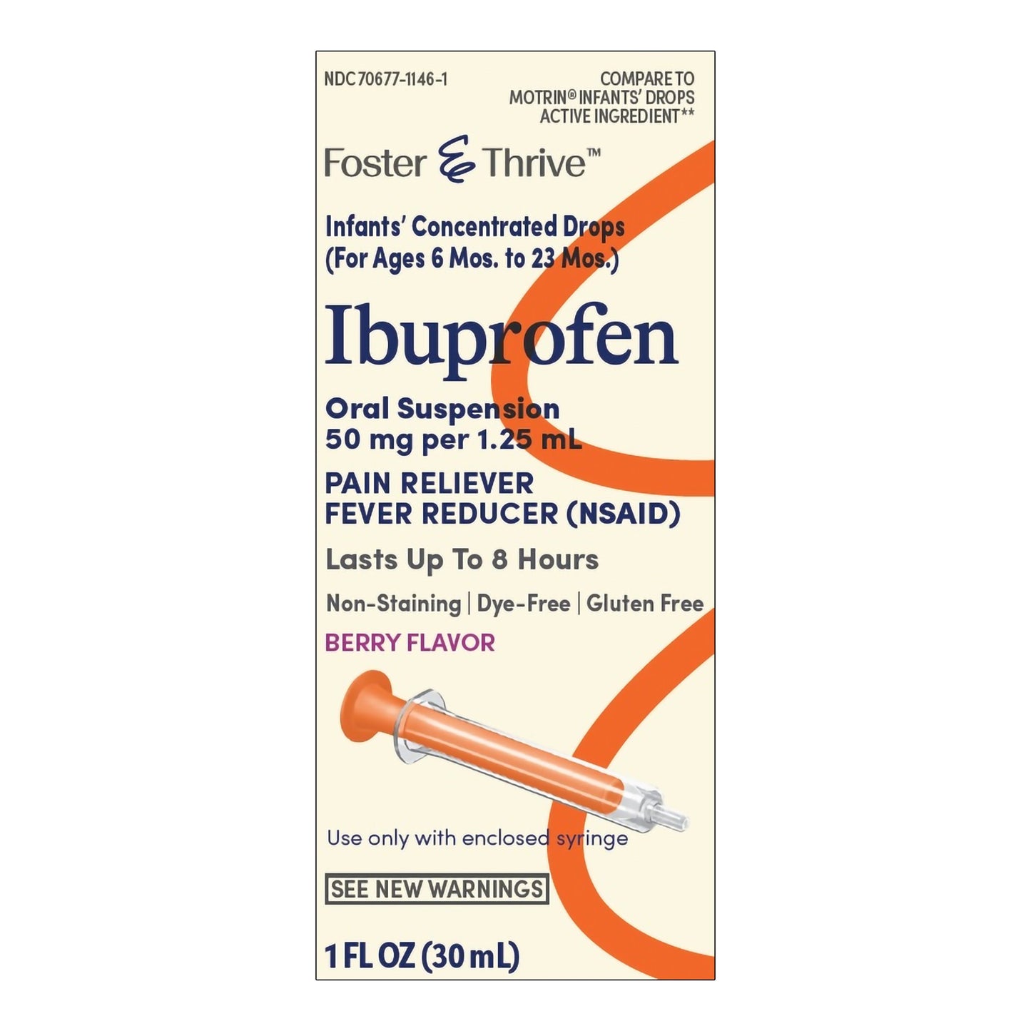 Foster & Thrive™ Infants' Pain Relief Ibuprofen Liquid 1 oz. (1239002_EA)