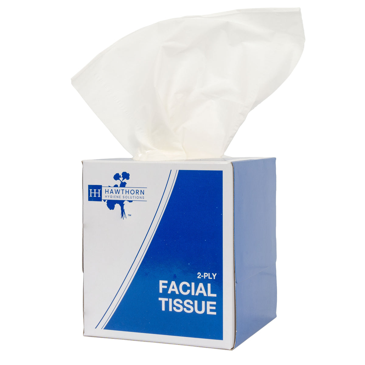 Hawthorn Cube Facial Tissue 2-Ply, White, 80 Sheet, 7.9" x 7.9" (10000028)