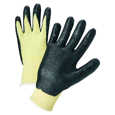 West Chester Nitrile Coated Kevlar Gloves, X-Small, Yellow/Black (112-713KSNFXS)