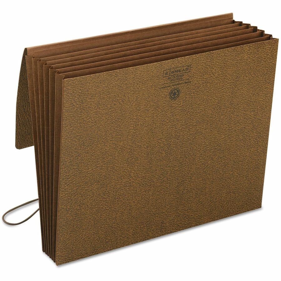 Smead Letter Recycled File Wallet, 8 1/2" x 11", 5 1/4" Expansion, Redrope, 10/Box (SMD72373BX)