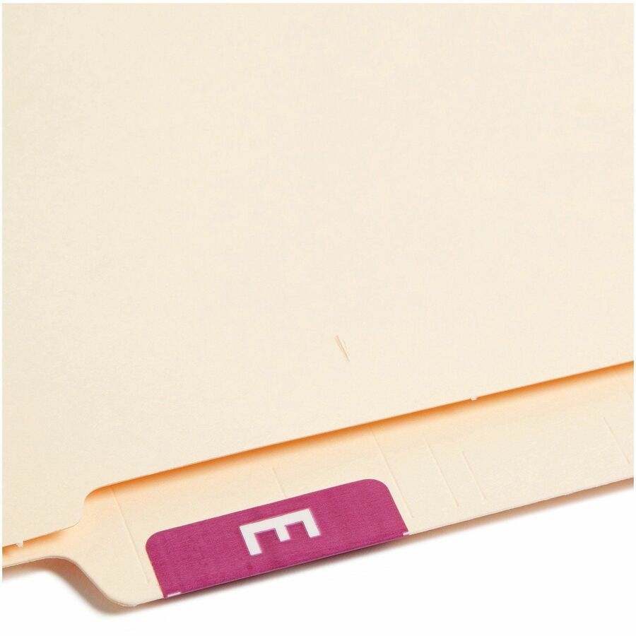 Smead AlphaZ Color-Coded Second Letter Alphabetical Labels, E, 1 x 1.63, Purple, 10/Sheet, 10 Sheets/Pack (SMD67175)
