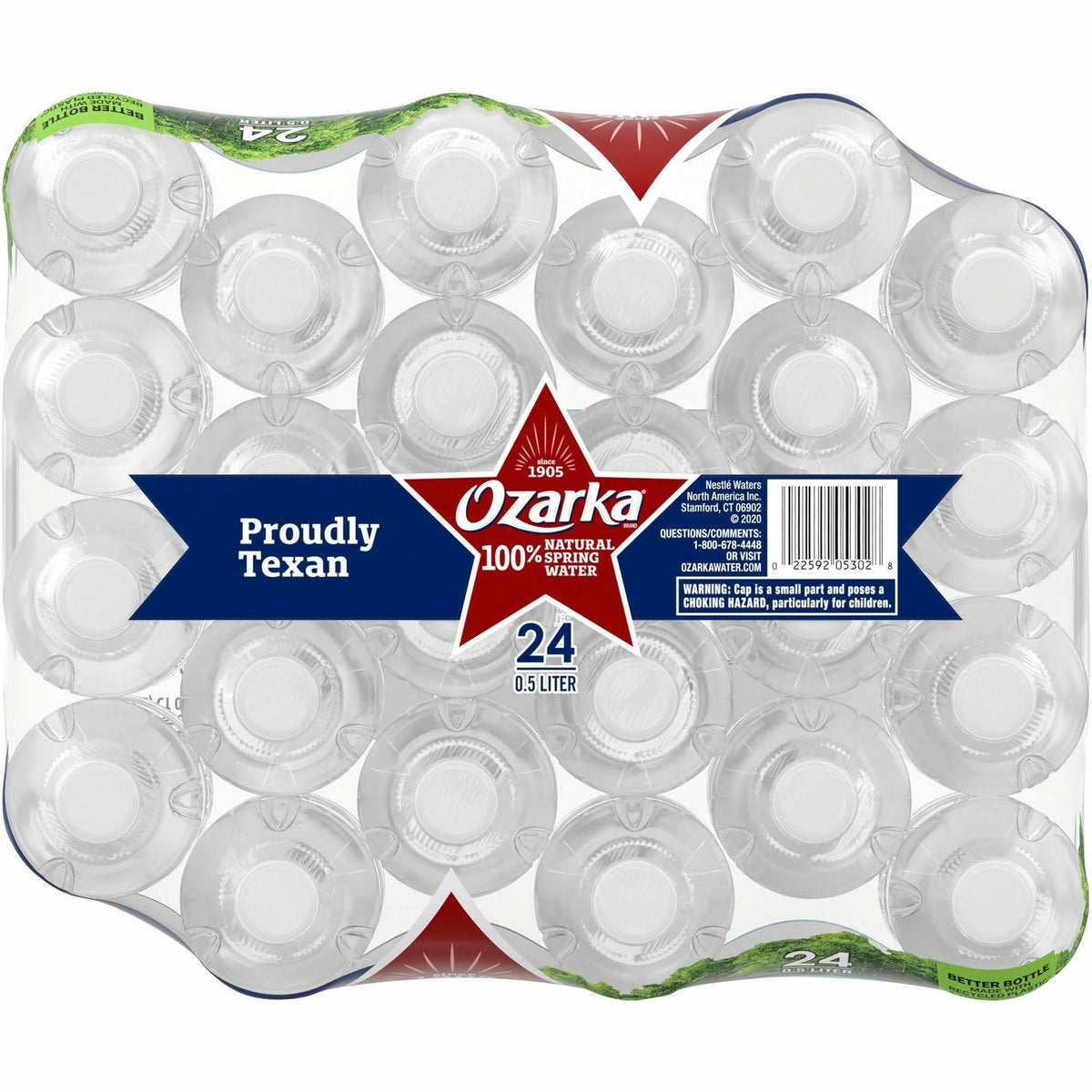 Primo Brands Premium Bottled Spring Water, Ready-to-Drink, 16.91 fl oz (500 mL), 24/Carton (NLE101243)