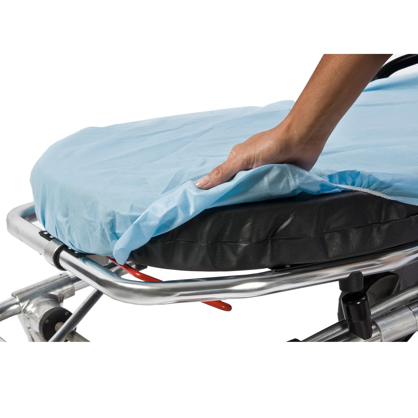 Graham Medical® Stretcher Sheet Fitted 30 X 72 Inch Blue Nonwoven Disposable (881749_CS)