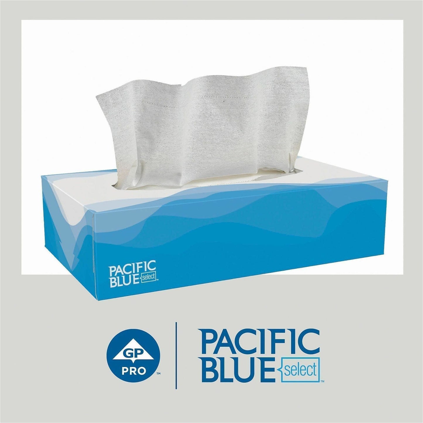 Pacific Blue Select Facial Tissue Flat Box, 2 Ply, 100/Box (GPC48100)