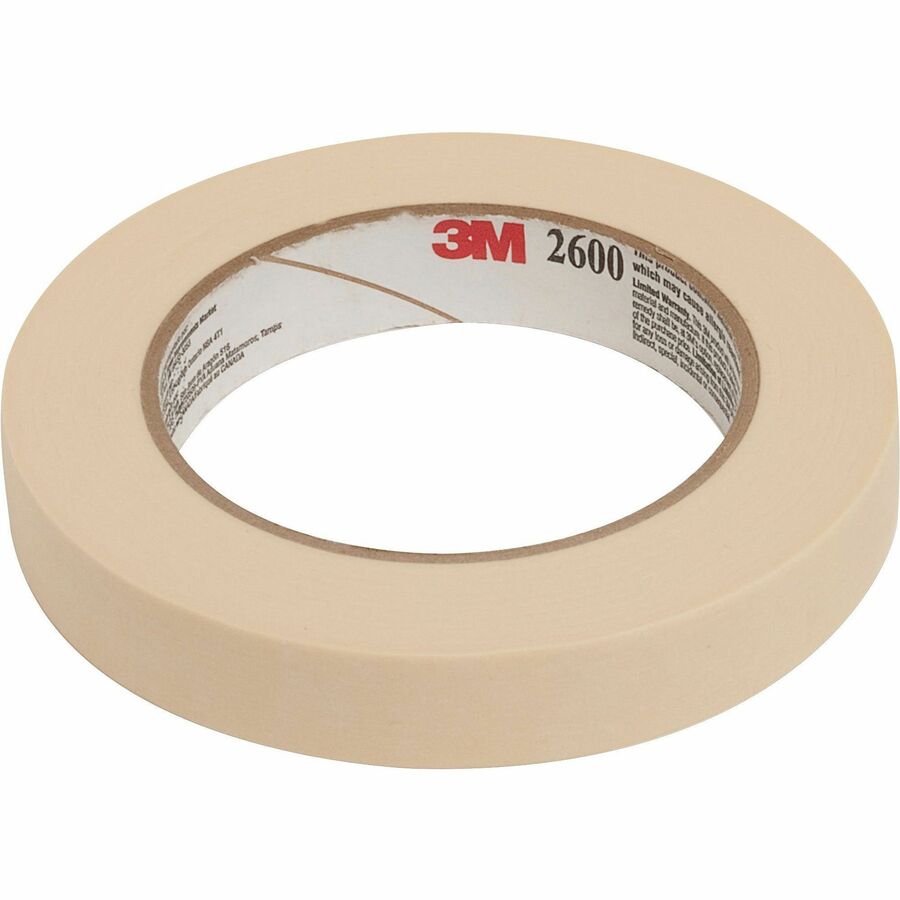 Highland Economy Masking Tape, 60 yd Length x 0.71" x 4.4 mil Thickness, 3" Core, 12/Pack (MMM260018APK)