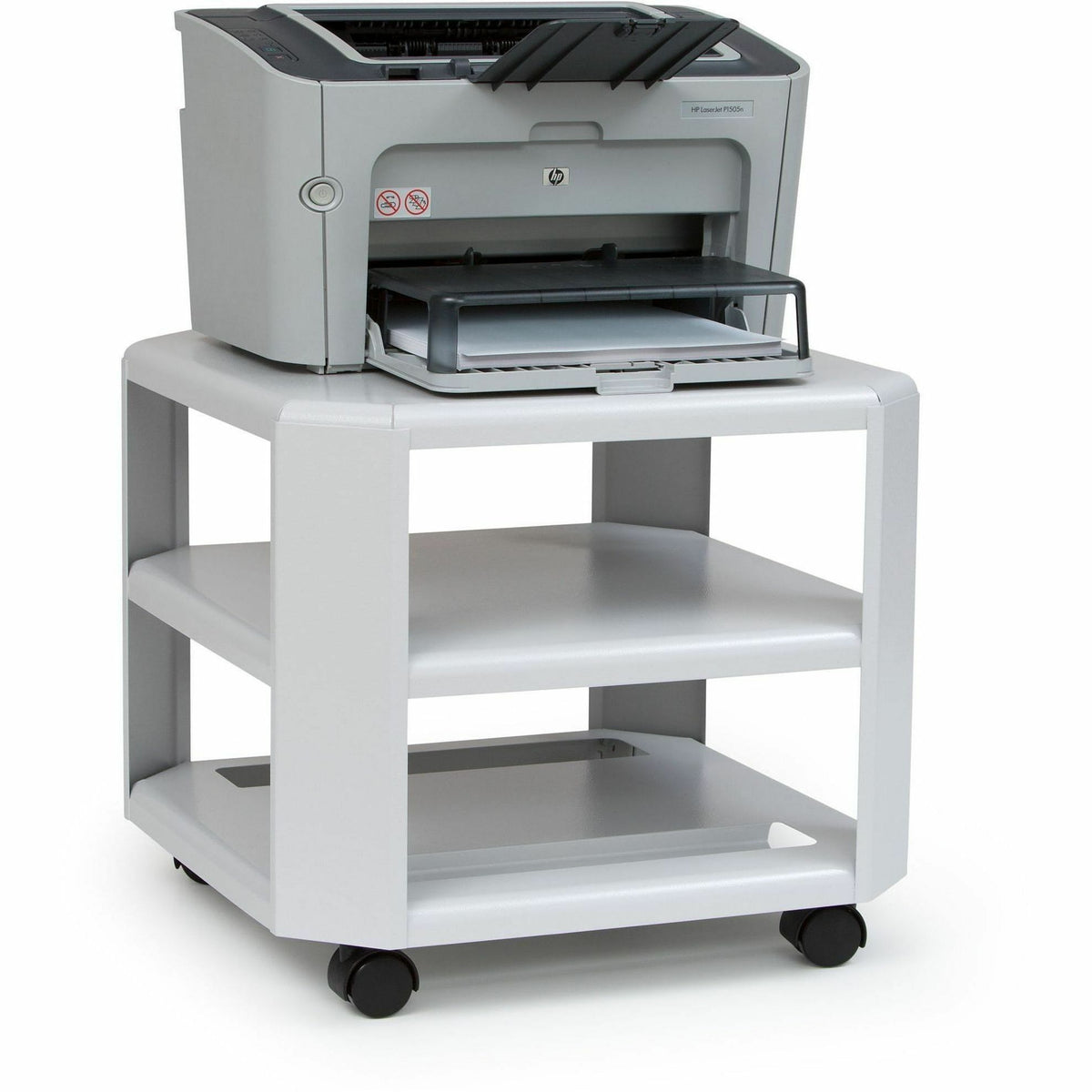 Master Mobile Printer Stand, 75 lb Load Capacity, 8.50" x 18" x 18", Gray (MAT24060)