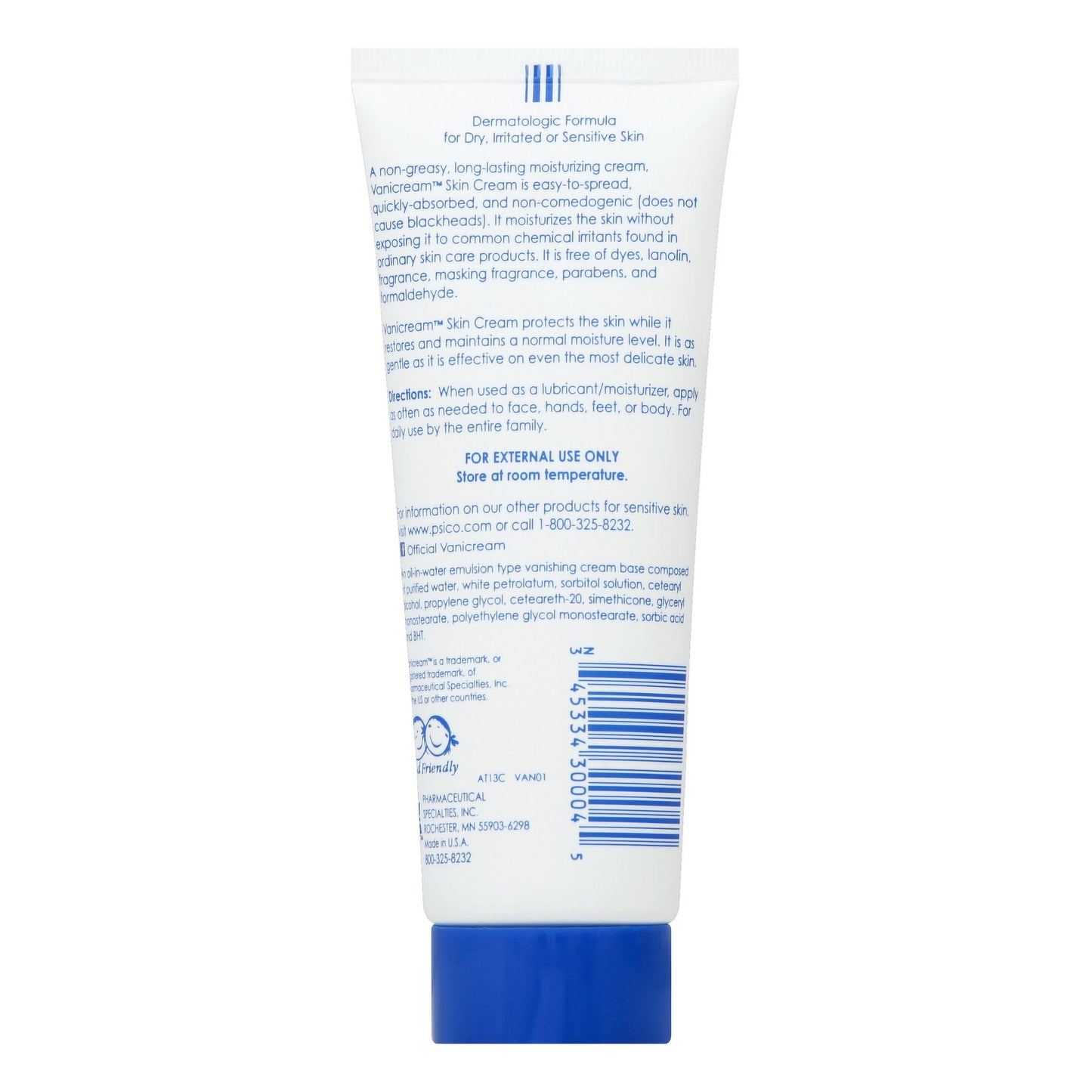 Vanicream® Hand and Body Moisturizer 4 oz. Tube Unscented Cream (628401_EA)