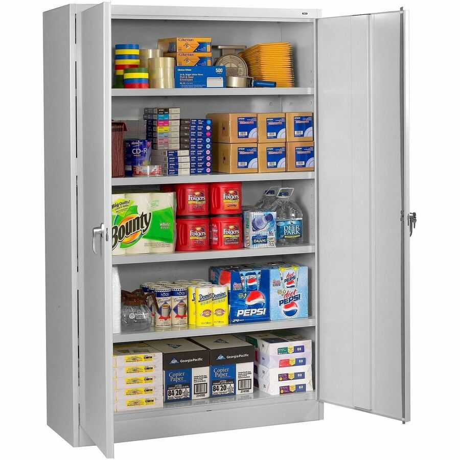 Tennsco Jumbo Storage Cabinet, 48" x 24" x 78", Light Gray (TNNJ2478SULGY)