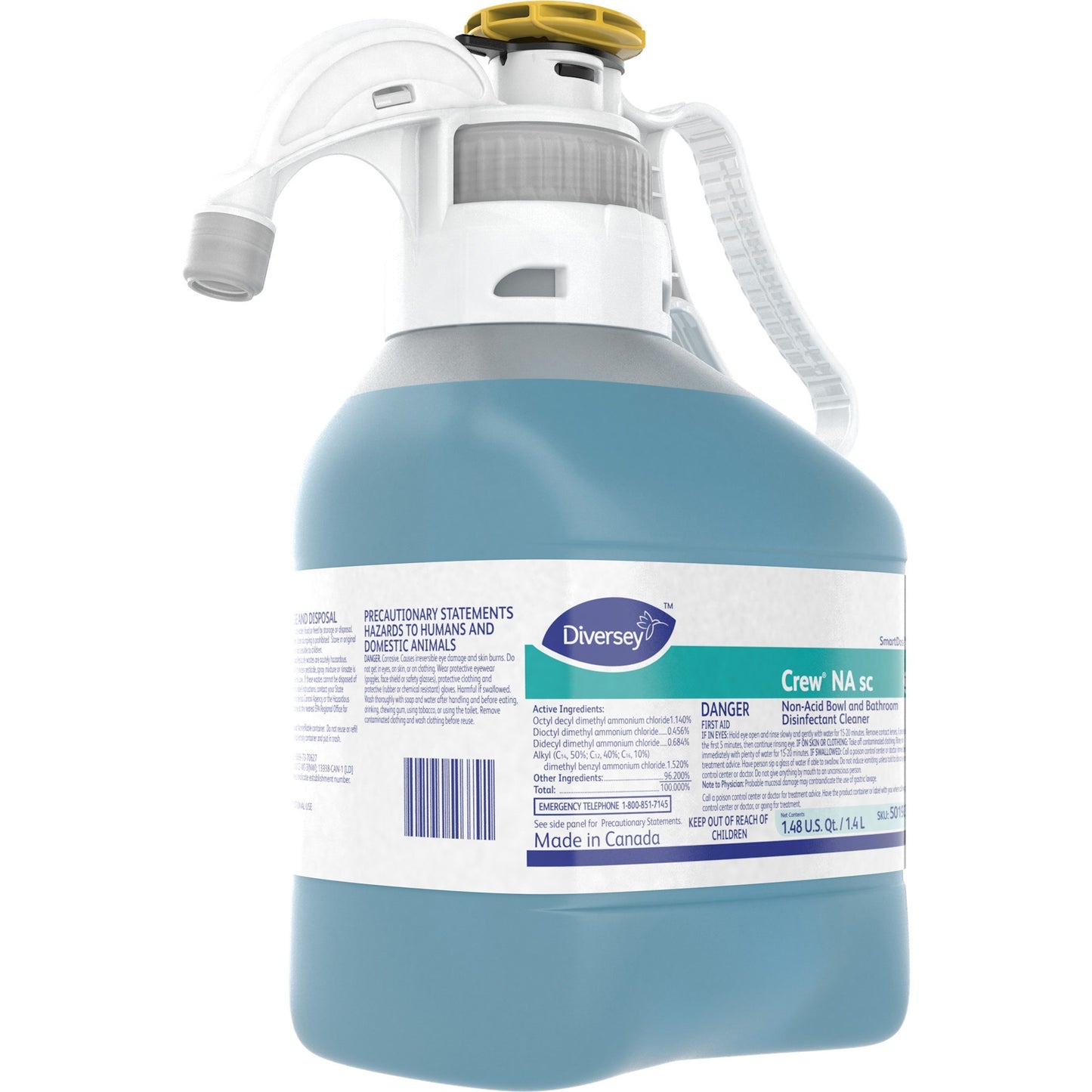 Diversey Non-acid Bowl/Bathroom Cleaner, 47.3 fl oz, Floral Scent (DVO5019237)