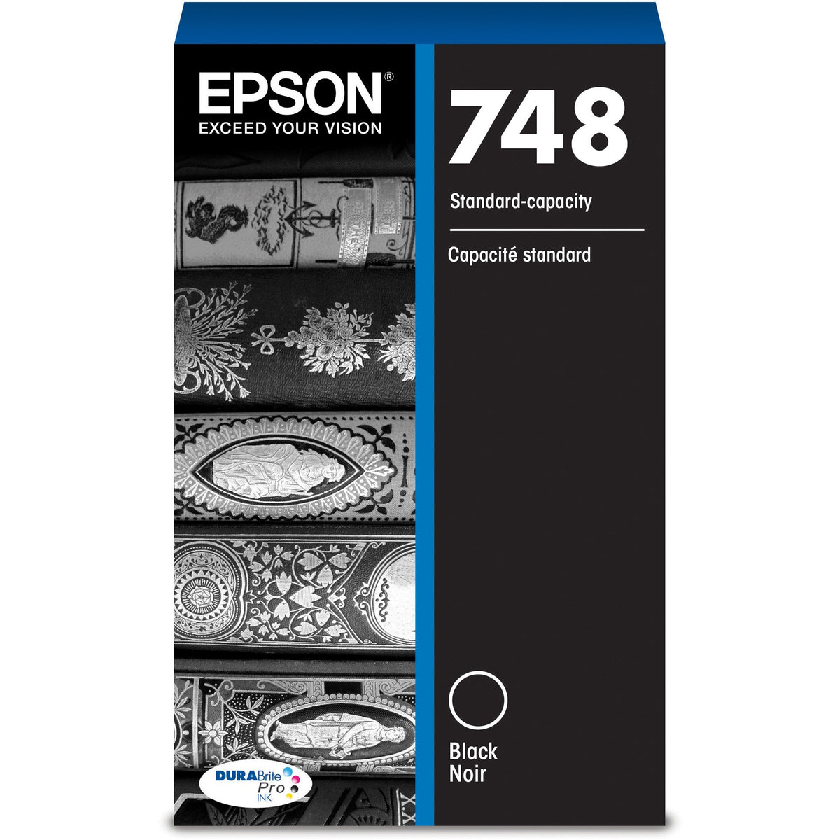 Epson DURABrite Pro 748 Original Standard Yield Inkjet Ink Cartridge, Black, 2500 Pages (EPST748120)