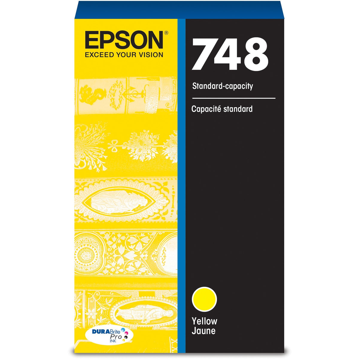 Epson DURABrite Pro 748 Original Standard Yield Inkjet Ink Cartridge, Yellow, 1500 Pages (EPST748420)