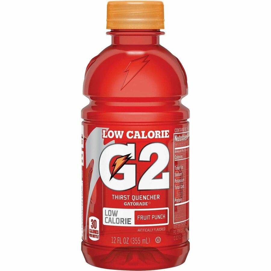 Gatorade Fruit Punch Low-Calorie Sports Drinks, 12 fl oz (355 mL), 24/Carton (QKR12202)