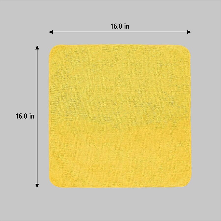 Rubbermaid Commercial Microfiber Cleaning Cloths, Yellow, 24/Pack (RCP1820584)