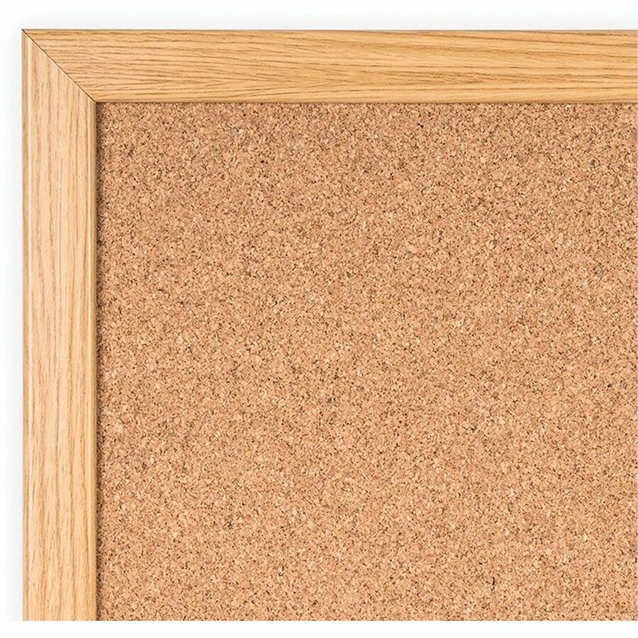 Bi-office Oak Frame Cork Bulletin Board, 48" Board Height x 72" Board Width (BVCSF352001239)