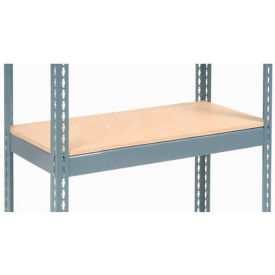 Global Industrial Extra Heavy Duty Boltless Shelving Additional Shelf, 48"W x 24"D, Wood Deck (WB601913)