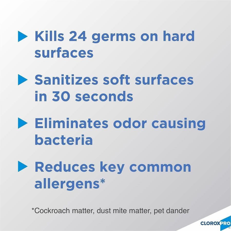 CloroxPro™ 4 in One Disinfectant & Sanitizer, 14 fl oz, Fresh Citrus Scent, 12/Carton, 133/Pallet (CLO31043PL)