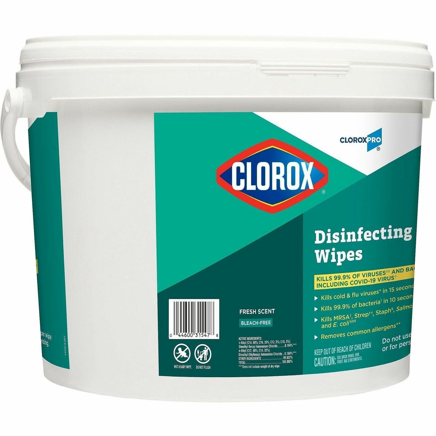 CloroxPro™ Disinfecting Wipes, Fresh Scent, 700/Tub, 24/Bundle (CLO31547BD)