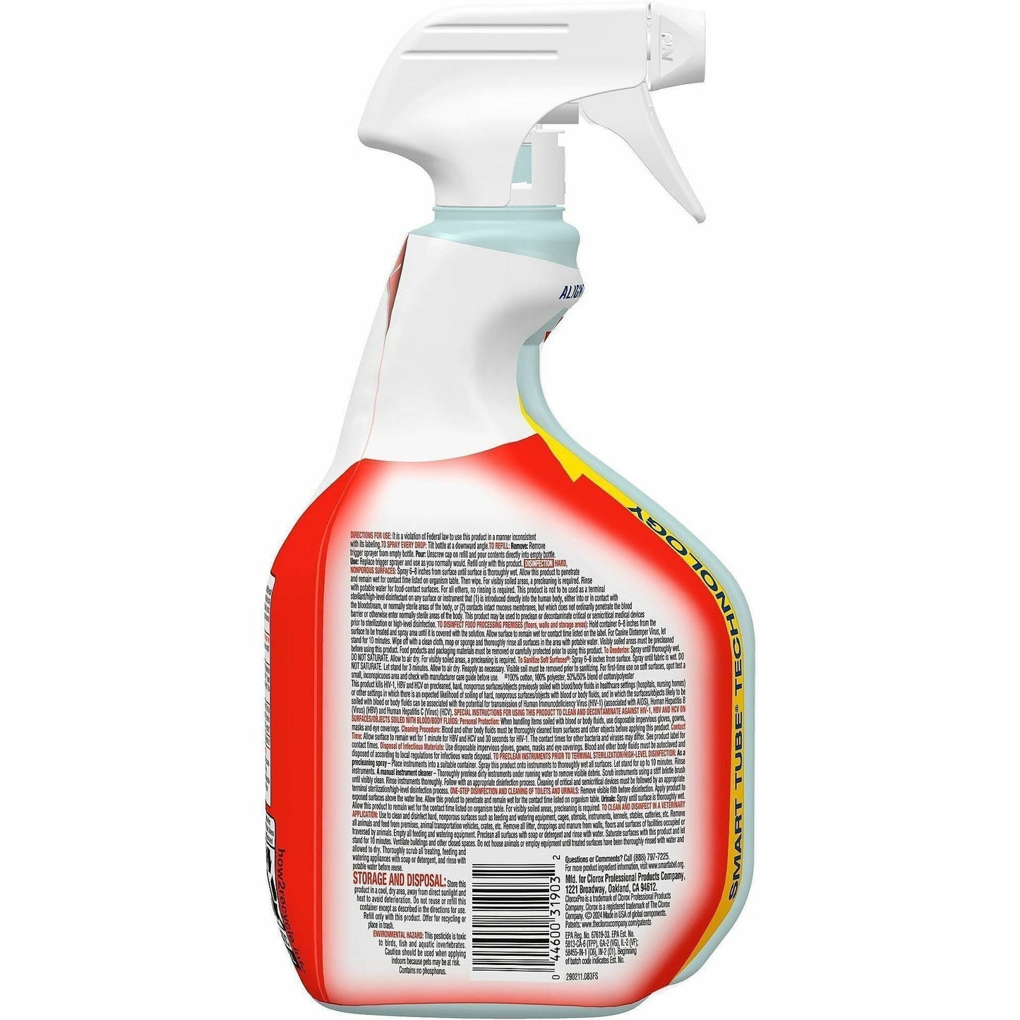 CloroxPro™ Disinfecting Bio Stain & Odor Remover Spray, 32 fl oz, 9/Carton, 24 Cartons/Bundle (CLO31903BD)
