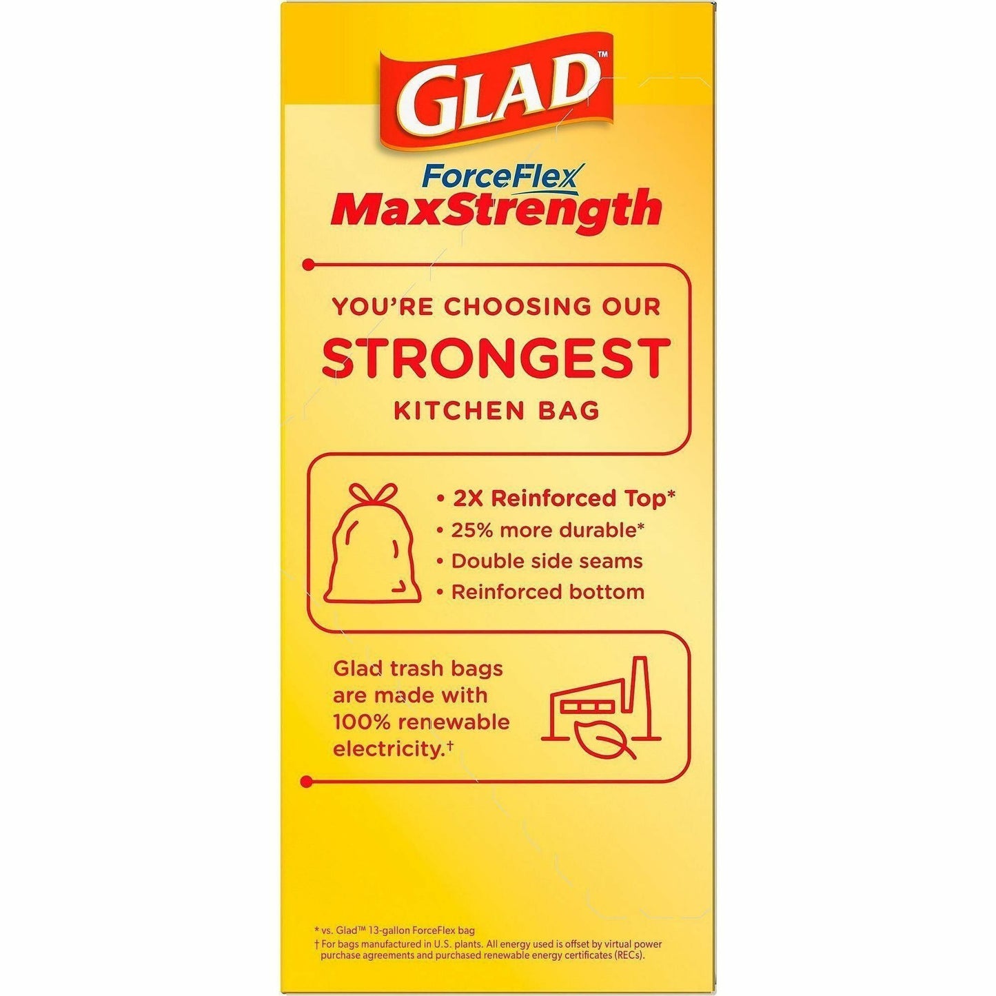 Glad ForceFlex MaxStrength X-Large 20 Gallon Kitchen Drawstring Trash Bags, 30/Box, 6 Box/Carton, 60/Pallet (CLO78913PL)