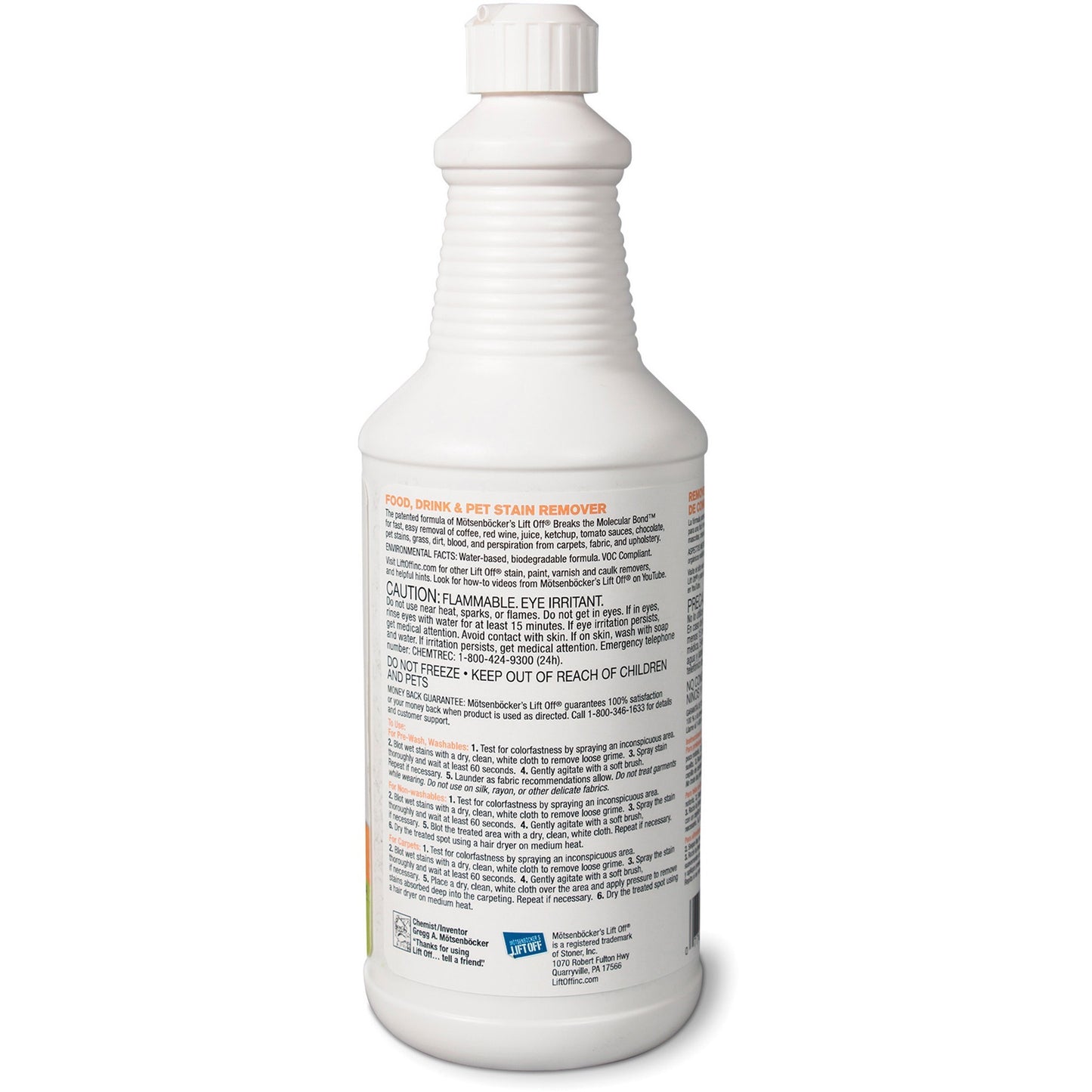 Mötsenböcker's Lift Off Food/Drink/Pet Stain Remover, 32 fl oz (MOT40503)