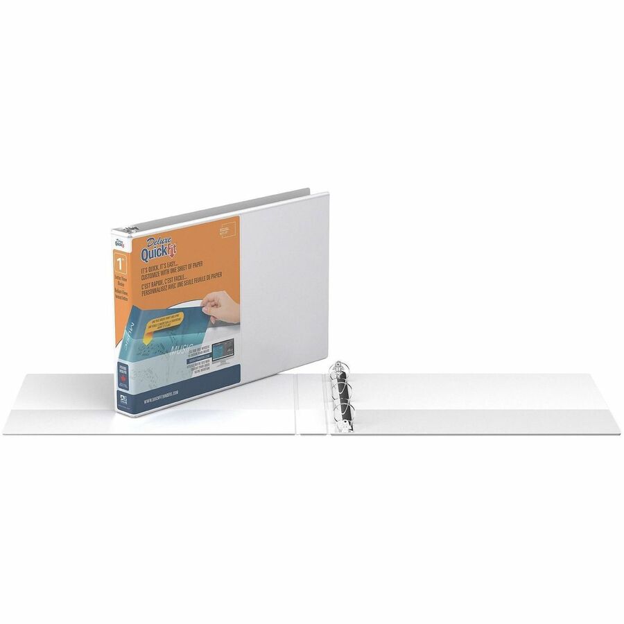 QuickFit 97110 Ring Binder, 1" Binder Capacity, Letter, 8 1/2" x 11" Sheet Size, 200 Sheet Capacity, White (STW97110)