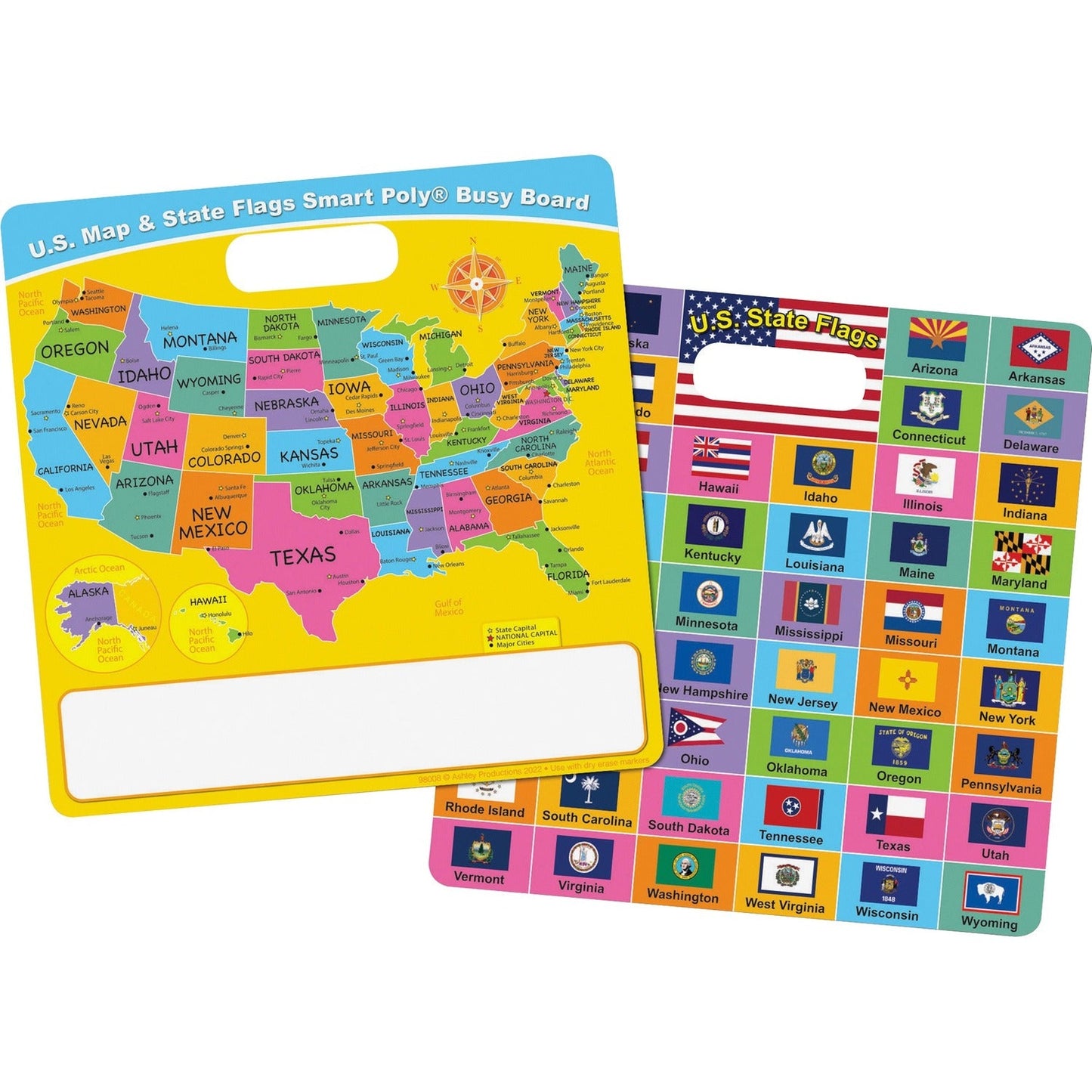 ashley-u-s-map-flags-smart-poly-busy-board-10-8-0-9-ft-width-x-10-8-0-9-ft-height-poly-coated-cardboard-surface-square-48-carton-num-ash98008_1